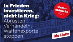 Sharepic mit Aufschrift "In Frieden investieren, nicht in Krieg!"